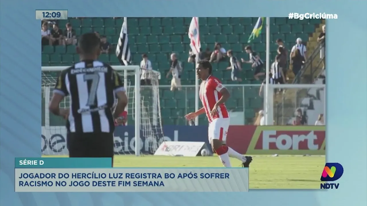 Jogador do Hercílio Luz registra boletim de ocorrência após sofrer racismo em partida da Série D