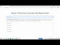 Angular 12 Bootstrap 5 Accordion with Dynamic Data Working Demo