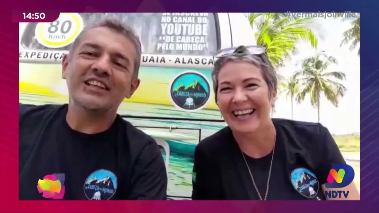 Projeto "De cabeça pelo mundo": casal de Joinville quer chegar ao Alaska de Kombi