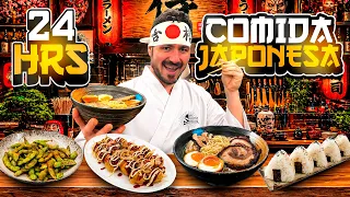 Un DIA solo COMIENDO comida JAPONESA