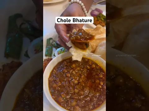 Chole bhature made in desi ghee served with masala and spicy chole | Indian Street Food
