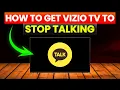 How To Get Vizio TV To Stop Talking How To Off Talk Back On Vizio TV