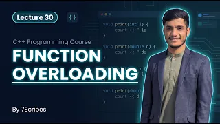 C Function Overloading Explained Same Function Different Parameters Lecture 30