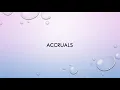 Accounting - Accruals