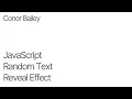 JavaScript Random Text Reveal Effect