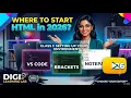 Where to Start HTML in 2026 Class 1 VS Code Brackets Notepad Setup