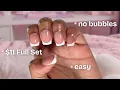 French tip press on nails tutorial - easy fast no bubbles