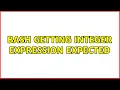 Bash getting integer expression expected 2 Solutions
