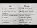 Difference Between SQL And MySQL -Class Series