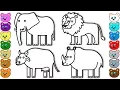 Coloring for Kids with Animals of India - Colouring Book for Children