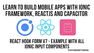 Ionic React Using React Hook Form v7