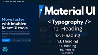 Typography h1-h6 - Learn Material UI Components in React