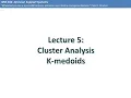 DSS Lecture 5 Cluster Analysis K-medoids