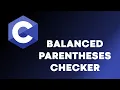 C Programming Tutorial - Balanced Parentheses Checker Balanced Brackets with lofi beats