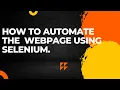 How to automate the process of logging into a webpage using Selenium Webdriver Orange HRM Part-1