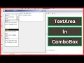Java Tutorial How to Add JTextArea Inside JComboBox In Java Netbeans WITH SOURCE CODE