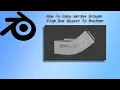 Blender Tutorial How To Copy Vertex Groups From One Object To Another
