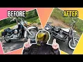 Turning my Honda Shadow 750 into a BOBBER in UNDER 25 MINUTES SUPERCUT