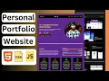 Build a Responsive Personal Portfolio Website using HTML CSS and JavaScript 2024