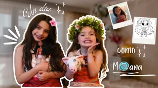 Un día como ✨MOANA✨ con Las Pequeñas!! 🩵#disney
