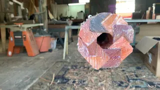 Gluing and Shaping Blossom’s Mast with a DrawKnife