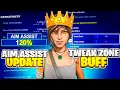 Huge Tweak Zone Buff In Fortnite Aim Assist Update Tutorial Settings