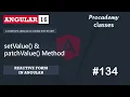 setValue patchValue Methods Reactive Forms A Complete Angular Course