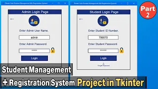 Python Tkinter Login Page Tutorial Student Management Project Part 2