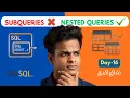 SQL SUBQUERIES Explained Clearly Single Multi Nested Tamil Day 16