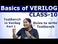 Basics of VERILOG Testbench in Verilog Part 1 - Rules to write Testbench with Examples Class-10