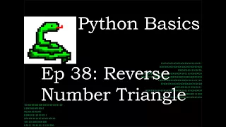 Python Basics Reverse Number Triangle