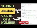 C program to find Absolute Value of a number C programs