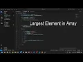 Program to print the largest element in an array in Java using Visual Studio Code