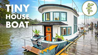 Download Spectacular Tiny House Boat with The Most STUNNING Interior! Full Tour MP3