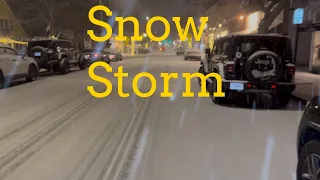 Hyannis Main Street Snow Walk at 1AM Cape Cod Winter Night Walk 4K