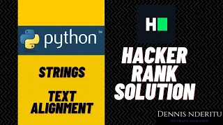 Python Strings - Text Alignment