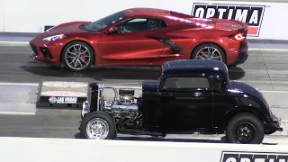 Hot Rod vs C8 Corvette and Dodge Challenger
