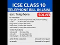 ICSE Class 10 Chapter 6 Q5 Telephone Bill Program Explained with Java Code