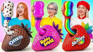 أنا مقابل جدتي في تحدي تحضير الطعام حيل واختراقات مذهلة Bubba DO Challenge 