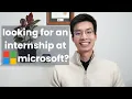 How to get an internship at microsoft with no experience