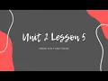 Algebra 1 Unit 2 Lesson 5 More on Functions