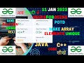 Make array elements unique Sorting O 1 GFG POTD JAVA Code C Code Hindi