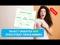 Object Oriented vs Structured Programming Object Oriented and Structured Programming in HINDI