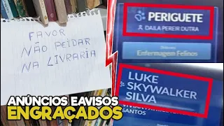 ANÚNCIOS E AVISOS ENGRAÇADOS #55 - FAVOR NÃO PEIDAR NA LIVRARIA