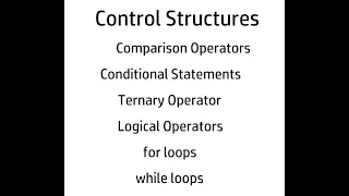 Part 4 Control Structures and Flow