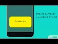 Create cards in Android Studio using CARDVIEW