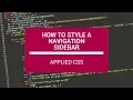 How to Style a Navigation Sidebar Applied CSS