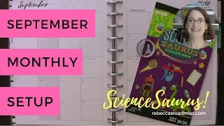Big Happy Planner September 2018 Month at a Glance ScienceSaurus