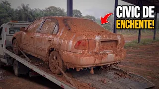 COMPREI um HONDA CIVIC de ENCHENTE por R$5 MIL e COLOQUEI UM TURBO NELE!