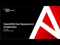 OpenShift Dev Spaces for Ansible Development with Execution Environments